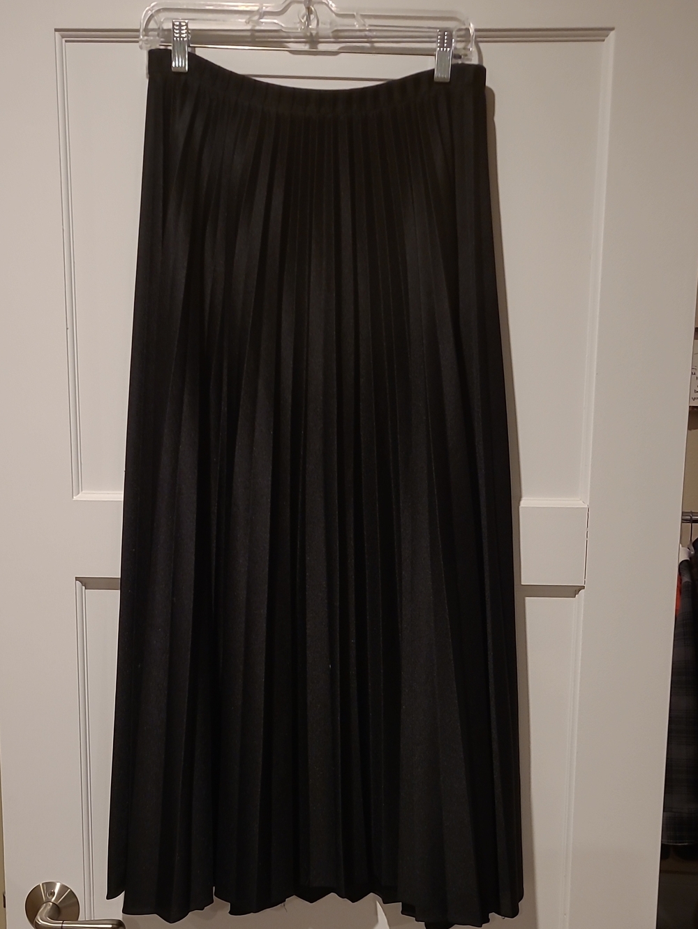 Anthony Richards Black Pleated Maxi Skirt
